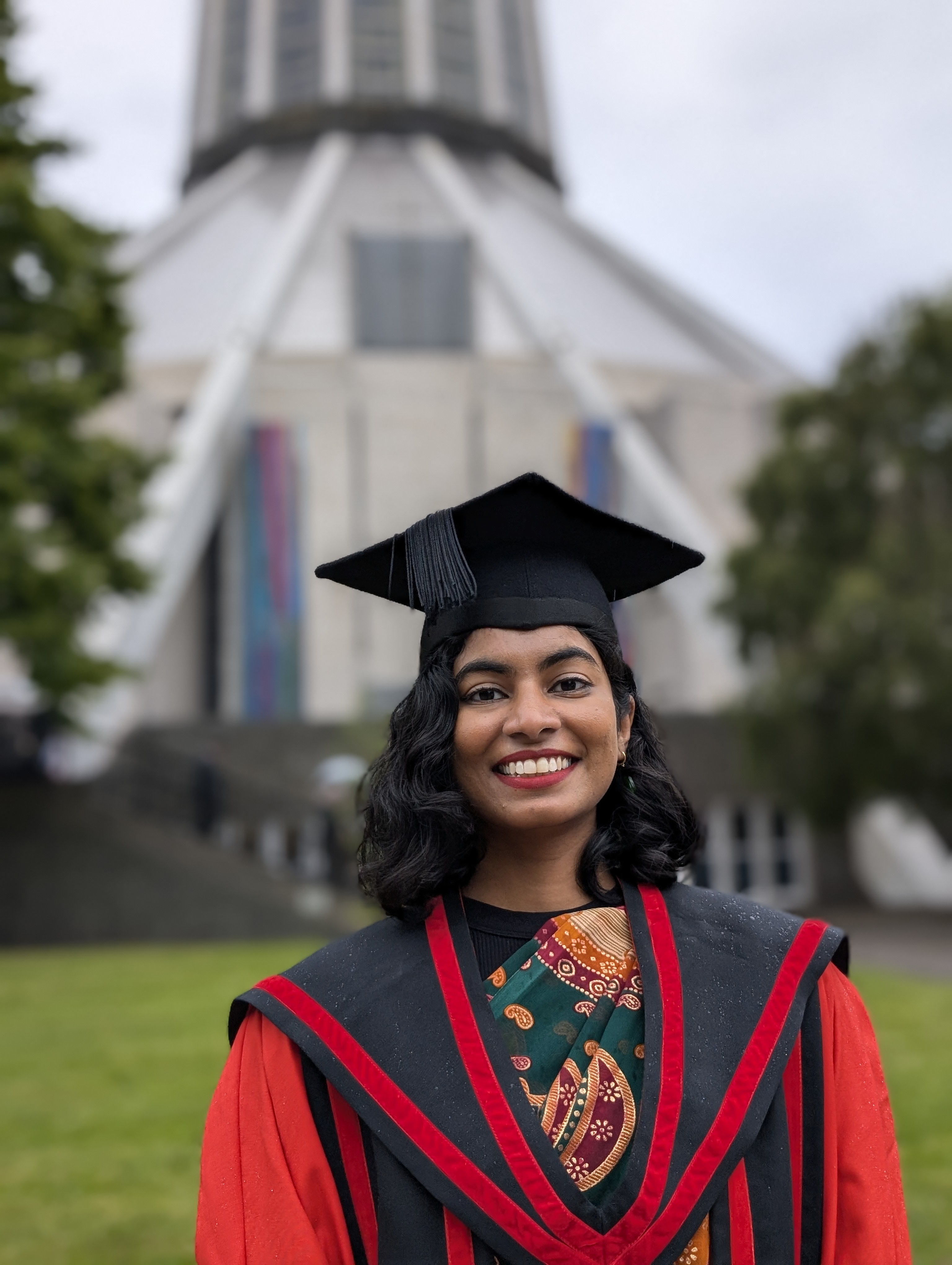 Graduation photo at Liverpool Metropolitan Cathedral